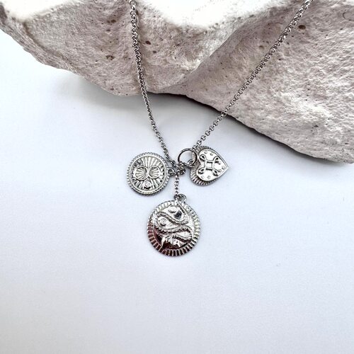 Колье с фианитами из серебра 925 пробы