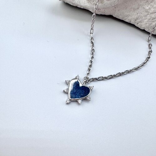 Колье с фианитами из серебра 925 пробы