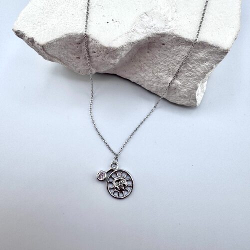 Колье с фианитами из серебра 925 пробы