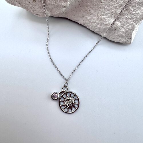 Колье с фианитами из серебра 925 пробы