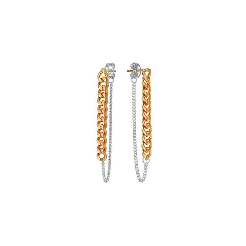 Серьги из серебра 925 пробы с позолотой