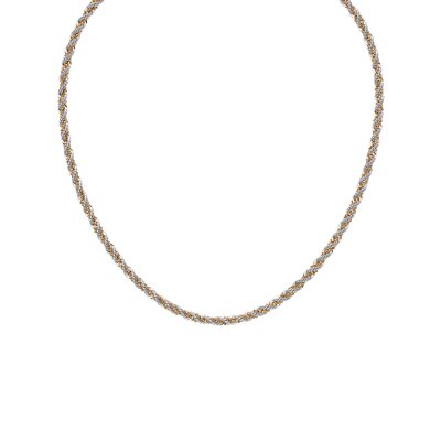 Цепь плетения "Корда + Перлина" из золота 585 пробы