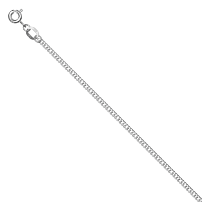 Цепь плетения "Ромб" из белого золота 585 пробы