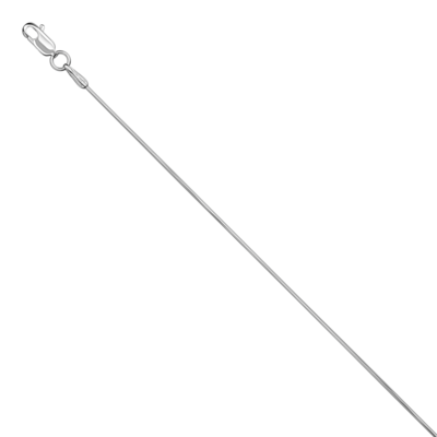 Цепь плетения "Снейк" из белого золота 585 пробы