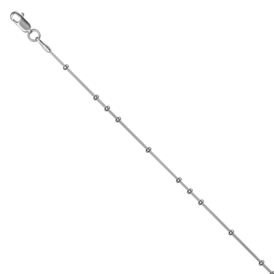 Цепь плетения "Сатурна" из белого золота 585 пробы