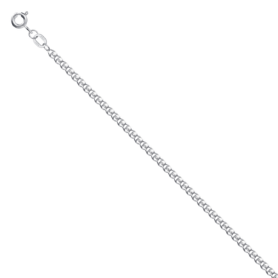 Цепь плетения "Лав" из серебра 925 пробы