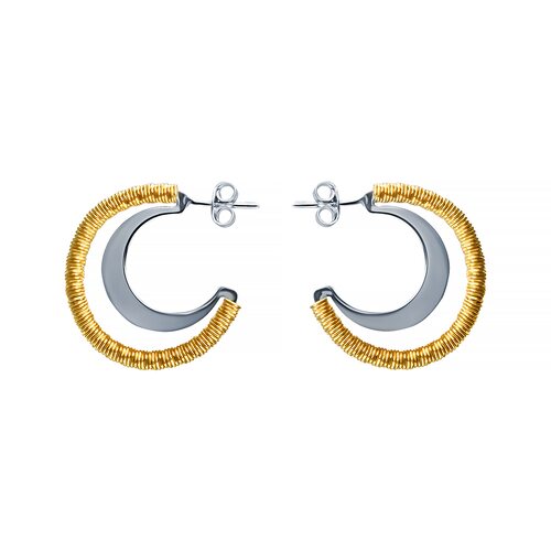 Серьги из серебра 925 пробы с позолотой