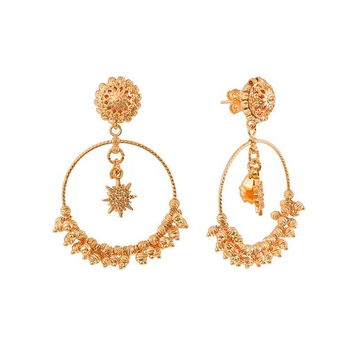 Серьги из серебра 925 пробы с позолотой