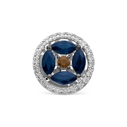 Подвеска с сапфирами и бриллиантами из белого золота 585 пробы