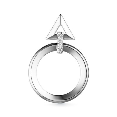 Подвеска с бриллиантами из белого золота 585 пробы