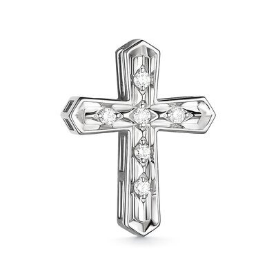 Подвеска с бриллиантами из белого золота 585 пробы