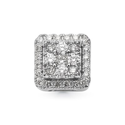 Подвеска с бриллиантами из белого золота 585 пробы