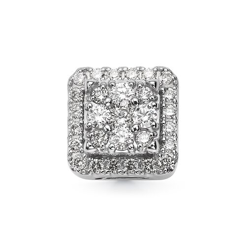 Подвеска с бриллиантами из белого золота 585 пробы