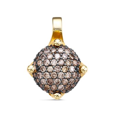 Подвеска с бриллиантами из желтого золота 585 пробы