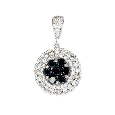 Подвеска с бриллиантами из белого золота 585 пробы