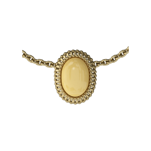 Подвеска с янтарем из серебра 925 пробы с позолотой