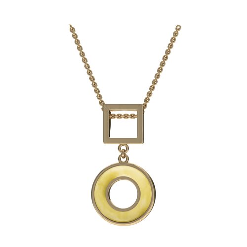 Подвеска с янтарем из серебра 925 пробы