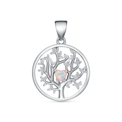 Подвеска "Дерево" с опалом из серебра 925 пробы
