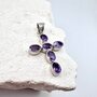 Подвеска с аметистами из серебра 925 пробы арт. PN41
