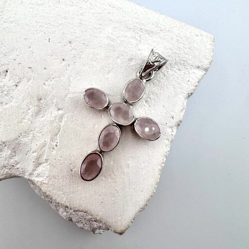 Подвеска с кварцем из серебра 925 пробы