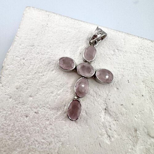 Подвеска с кварцем из серебра 925 пробы