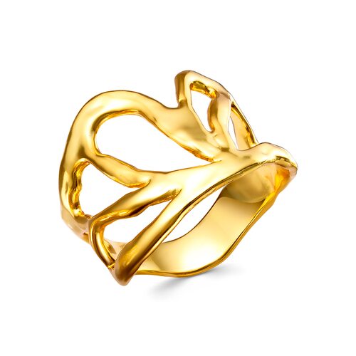 Кольцо из серебра 925 пробы с позолотой