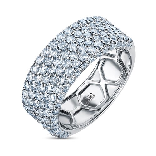 Кольцо с бриллиантами из белого золота 585 пробы