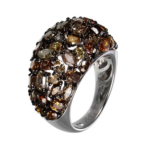 Кольцо с бриллиантами из белого золота 750 пробы