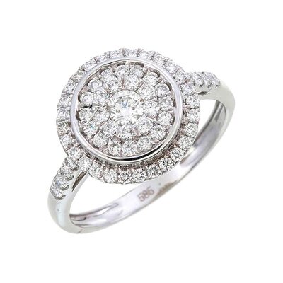 Кольцо с бриллиантами из золота 585 пробы