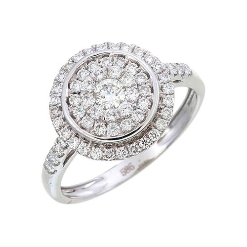 Кольцо с бриллиантами из золота 585 пробы