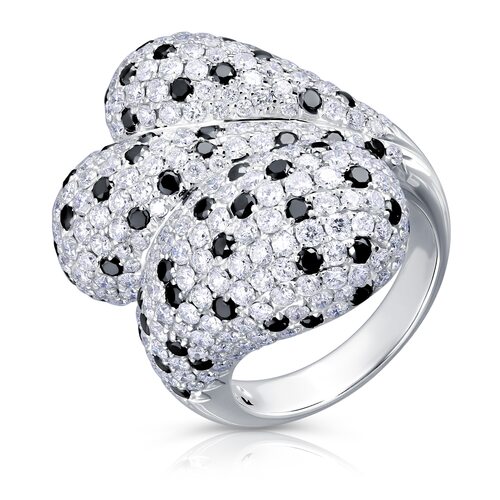 Кольцо с бриллиантами из белого золота 750 пробы