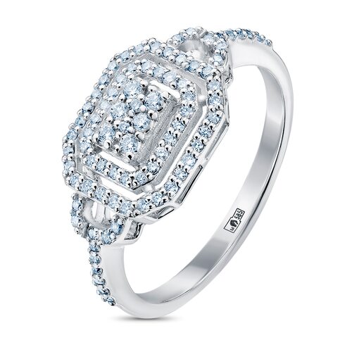 Кольцо с бриллиантами из белого золота 585 пробы