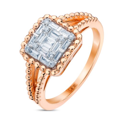 Кольцо с бриллиантами из золота 585 пробы