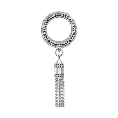 Кольцо с перламутром и фианитами из серебра 925 пробы