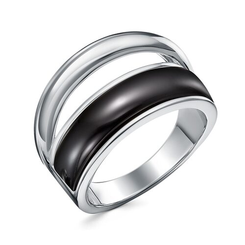 Кольцо с ониксом из серебра 925 пробы