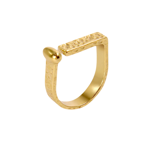 Кольцо из серебра 925 пробы с позолотой