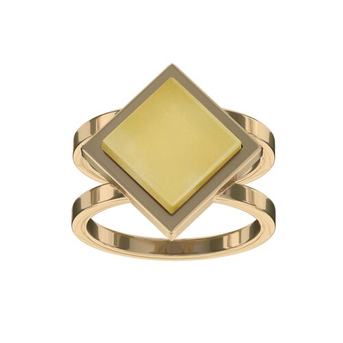 Кольцо с янтарем из серебра 925 пробы