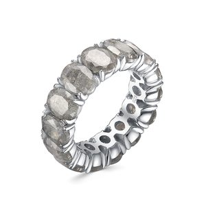 Кольцо с кристаллами из серебра 925 пробы