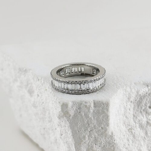 Кольцо с бриллиантами из белого золота 585 пробы