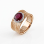 Кольцо с рубином и бриллиантами из золота 585 пробы арт. RG104429-514