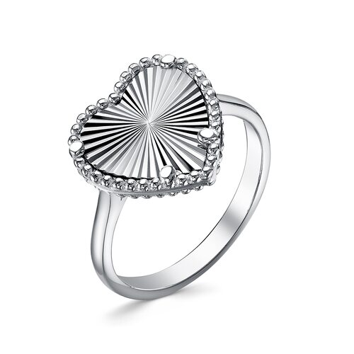 Кольцо "Сердце" из серебра 925 пробы