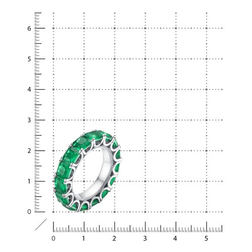 Кольцо с фианитами из серебра 925 пробы