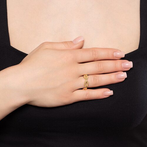 Кольцо из серебра 925 пробы с позолотой