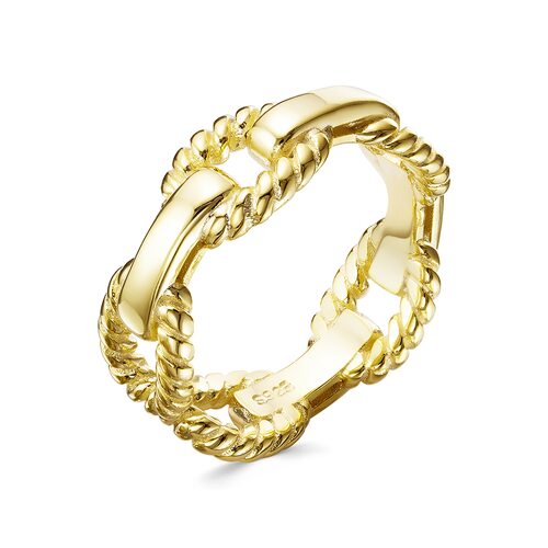 Кольцо из серебра 925 пробы с позолотой