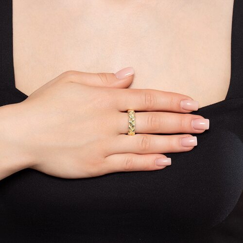 Кольцо из серебра 925 пробы с позолотой