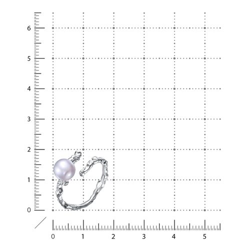 Кольцо с жемчугом из серебра 925 пробы