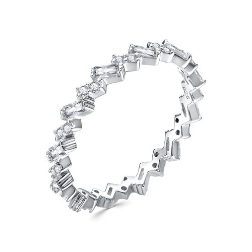 Кольцо с фианитами из серебра 925 пробы