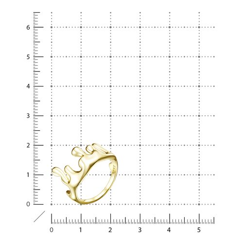 Кольцо из серебра 925 пробы с позолотой