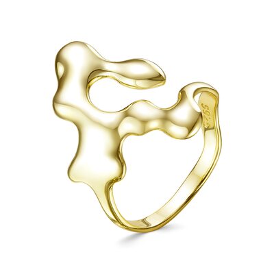 Кольцо из серебра 925 пробы с позолотой