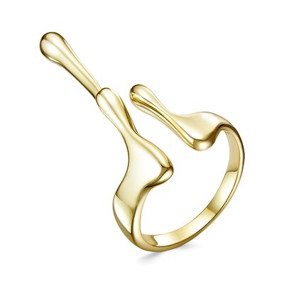 Кольцо из серебра 925 пробы с позолотой